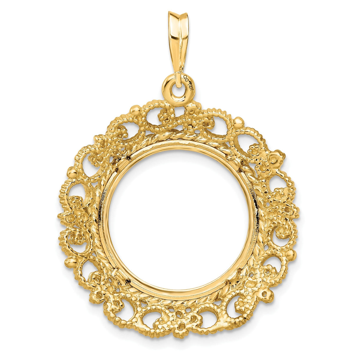 18 mm 14k Yellow Gold coin bezel for 17.8 mm Coin — additional image