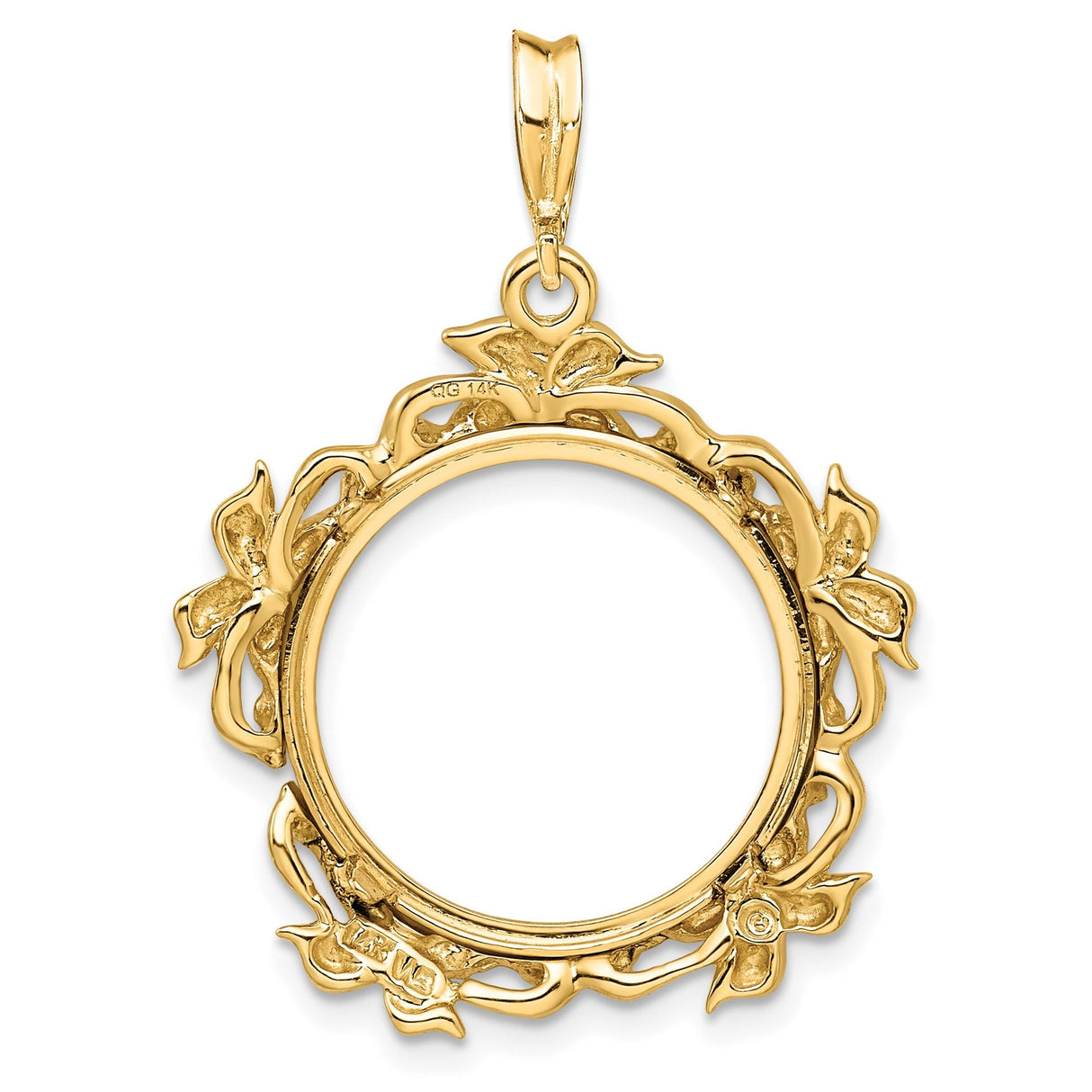 18 mm 14k Yellow Gold coin bezel for 17.8 mm Coin — additional image