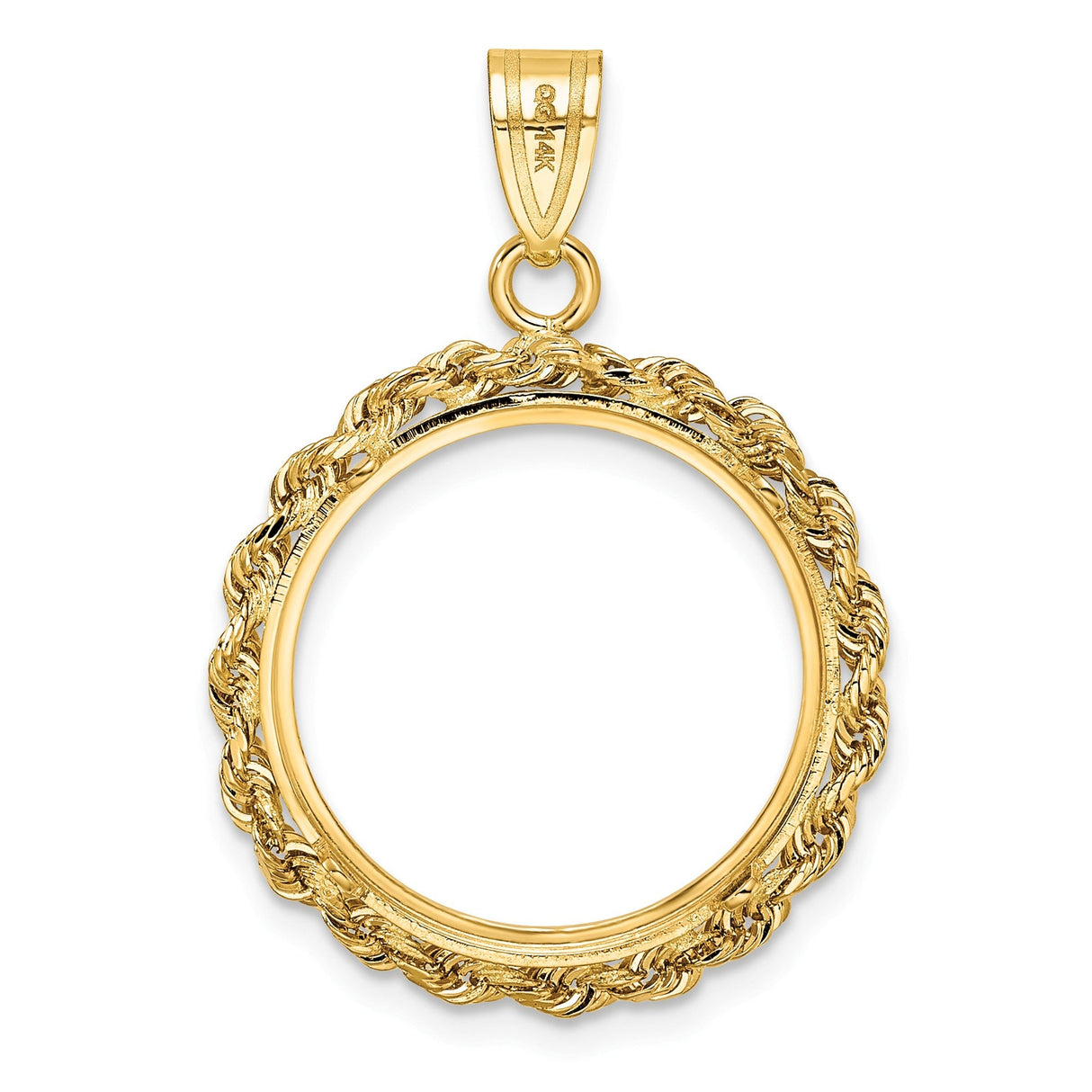 18 mm 14k Yellow Gold coin bezel for 17.8 mm Coin — additional image