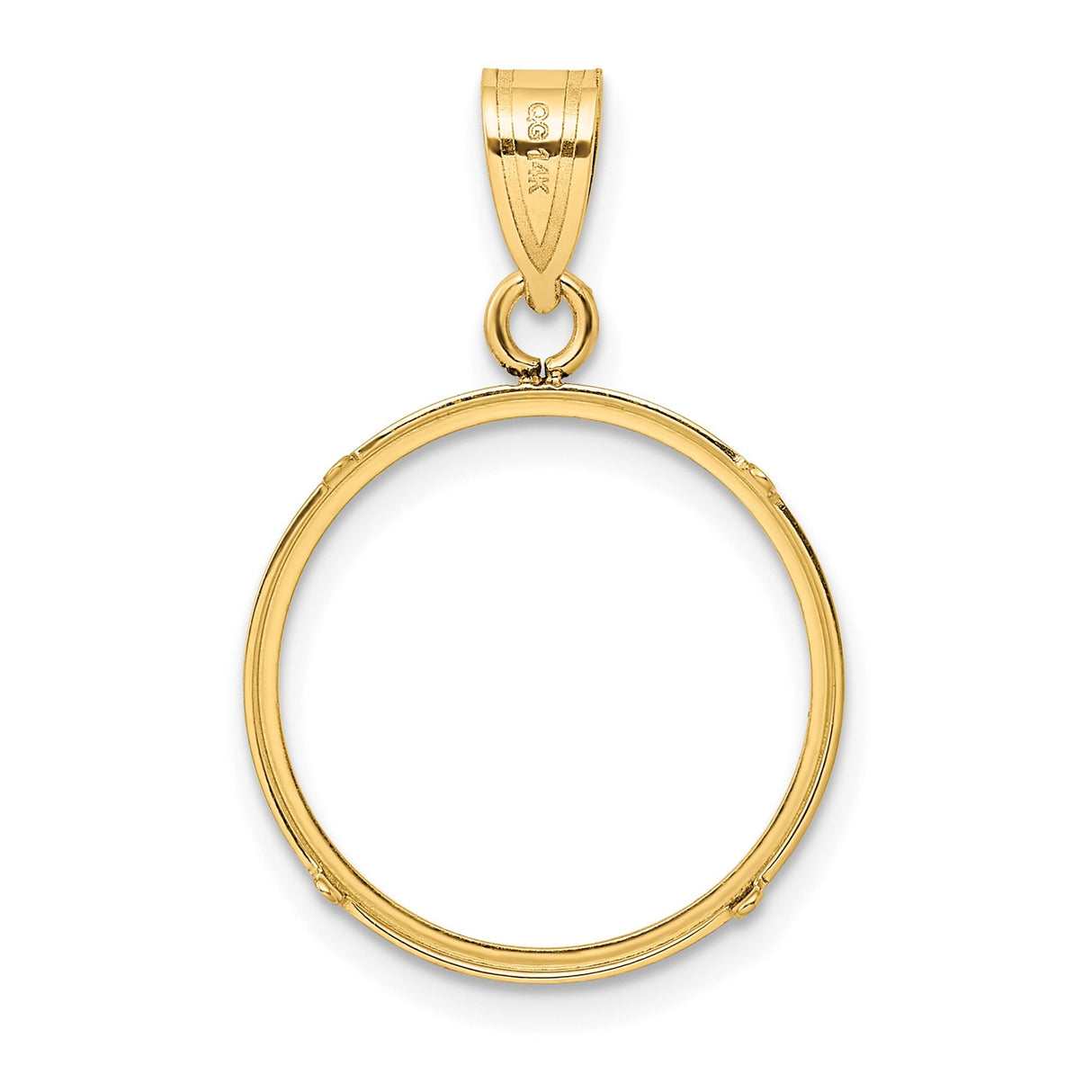 18 mm 14k Yellow Gold coin bezel for 17.8 mm Coin — additional image