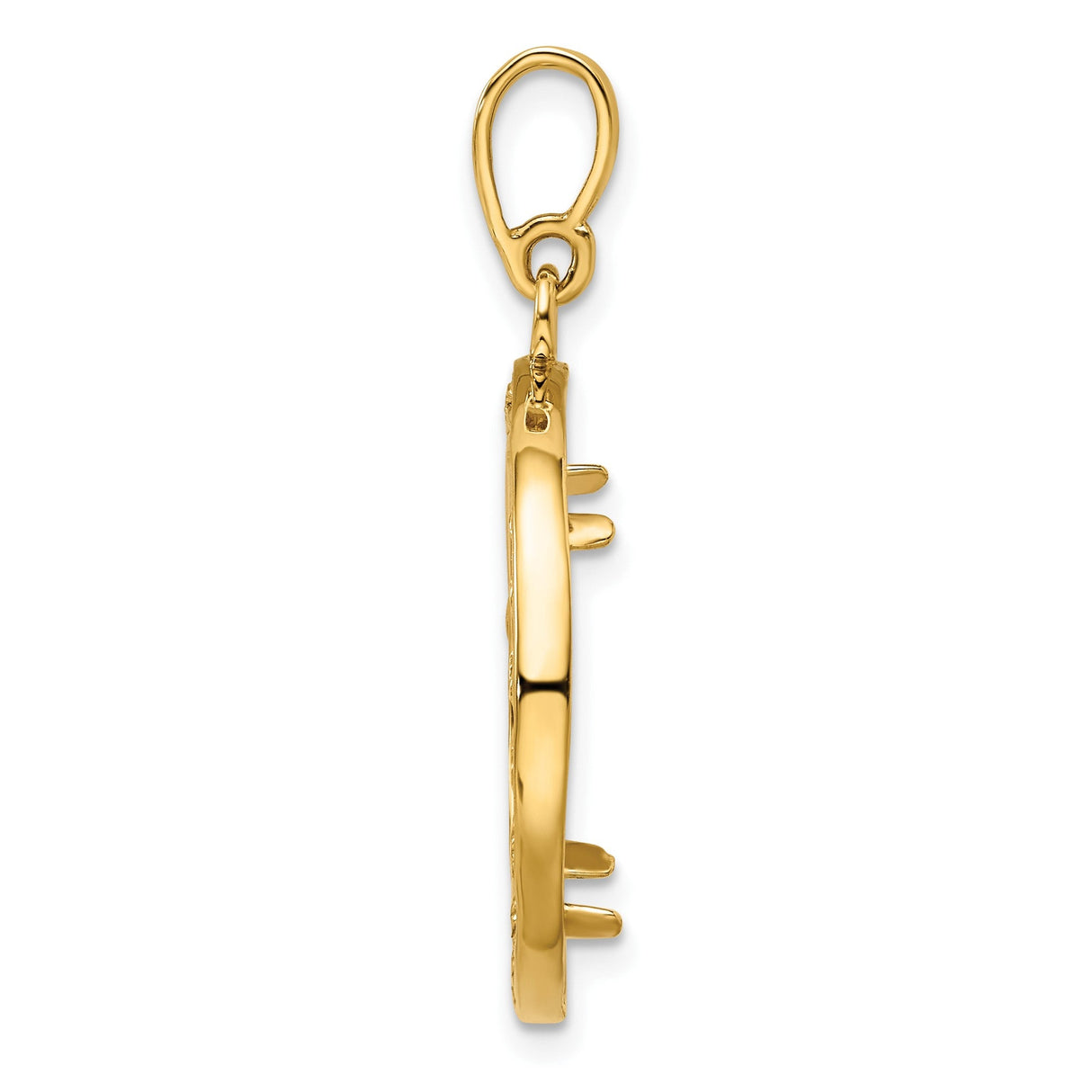 18 mm 14k Yellow Gold coin bezel for 17.8 mm Coin — alternate view