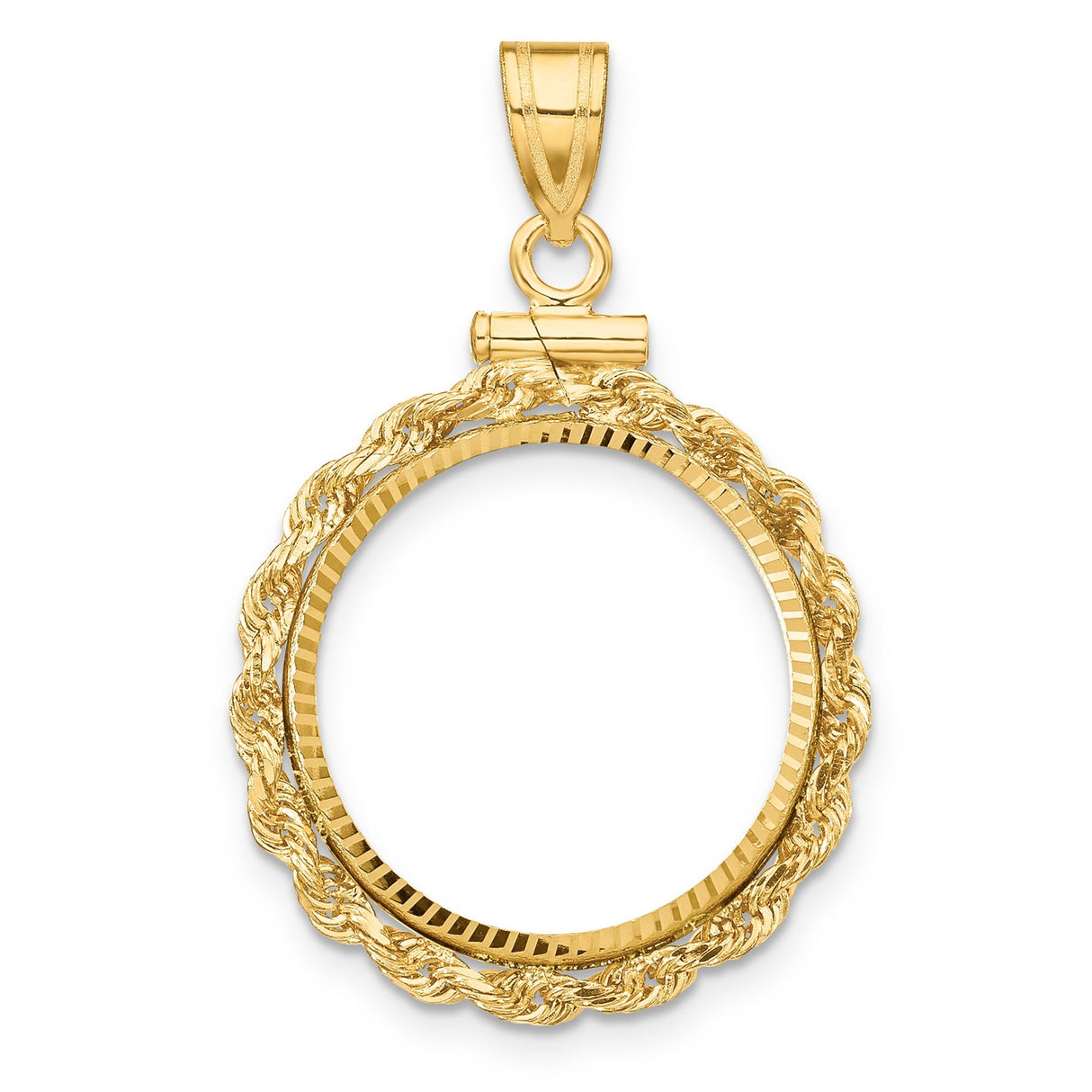 18 mm 14k Yellow Gold coin bezel for 17.8 mm Coin