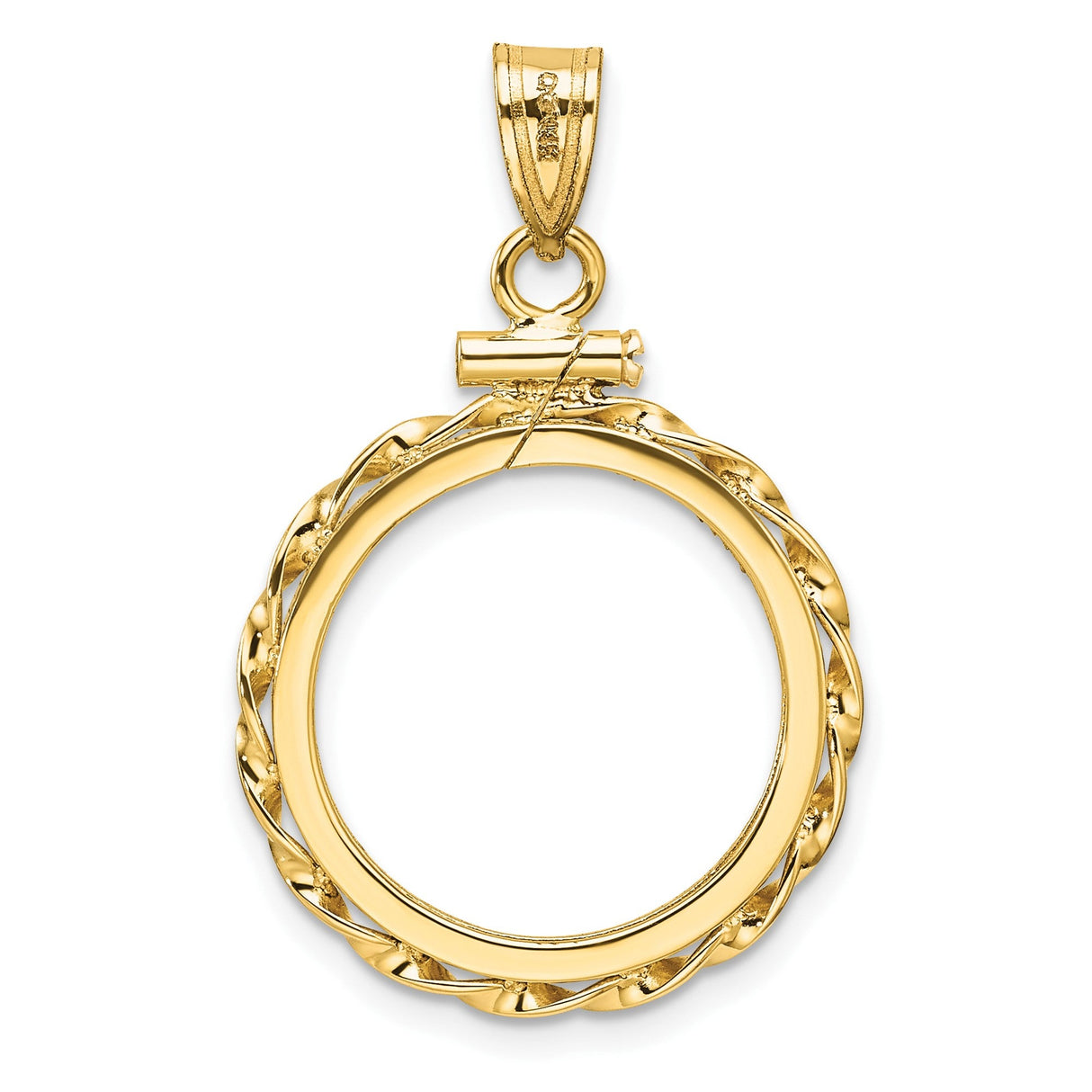 18 mm 14k Yellow Gold coin bezel for 17.8 mm Coin — additional image