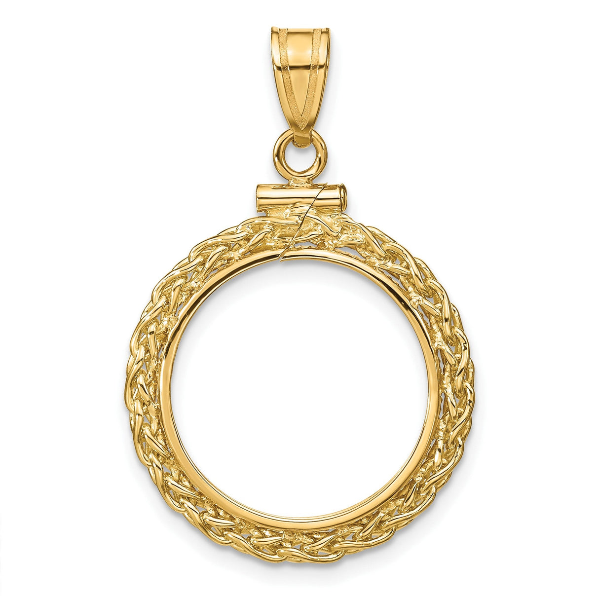 18 mm 14k Yellow Gold coin bezel for 17.8 mm Coin — additional image