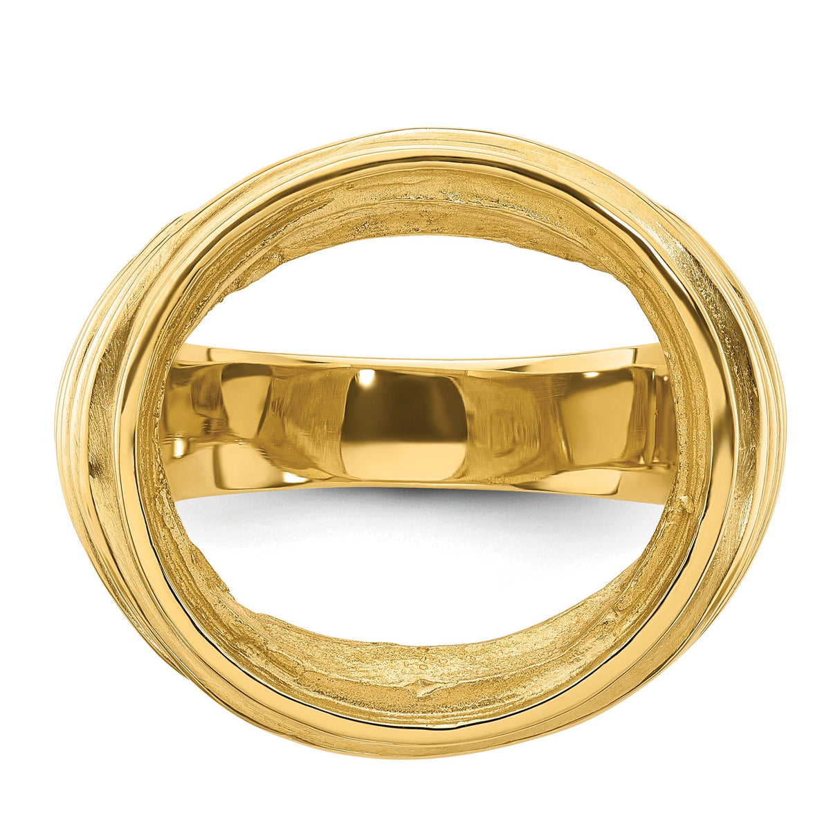 18 mm 14k Yellow Gold coin bezel for 17.8 mm Coin — additional image