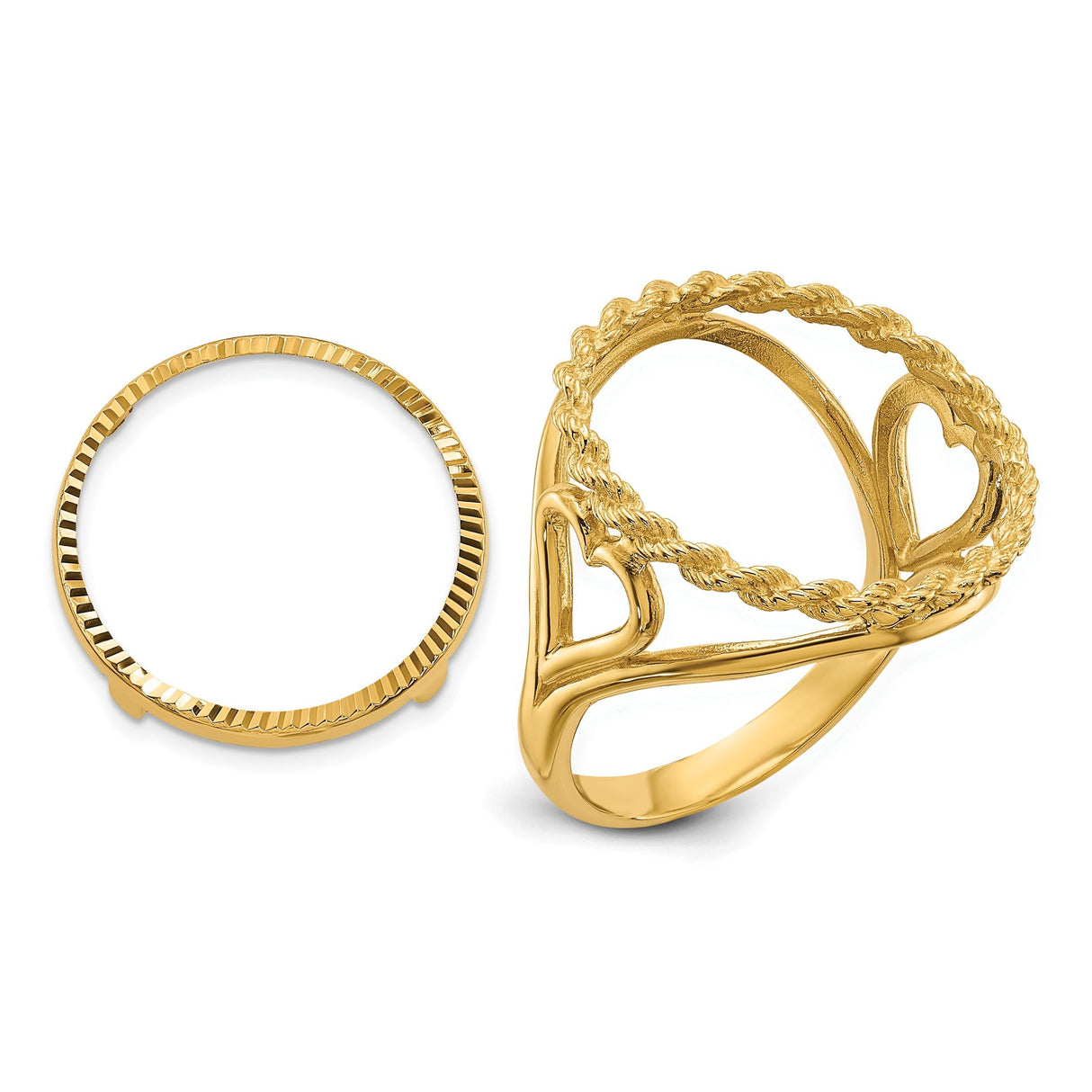 18 mm 14k Yellow Gold coin bezel for 17.8 mm Coin — additional image