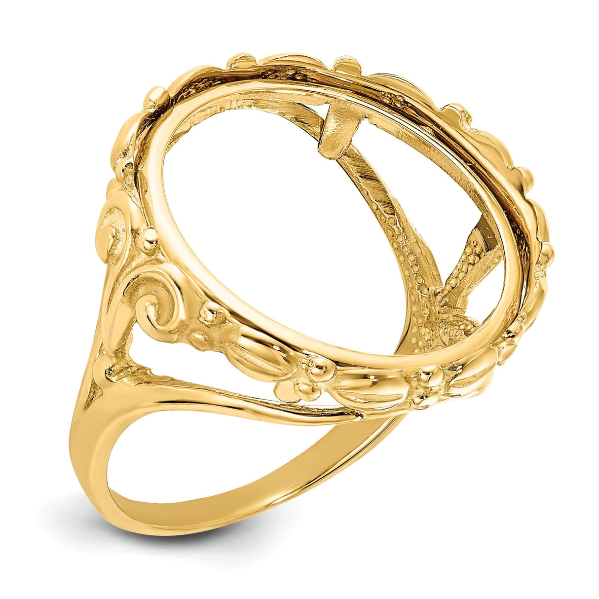 18 mm 14k Yellow Gold coin bezel for 17.8 mm Coin