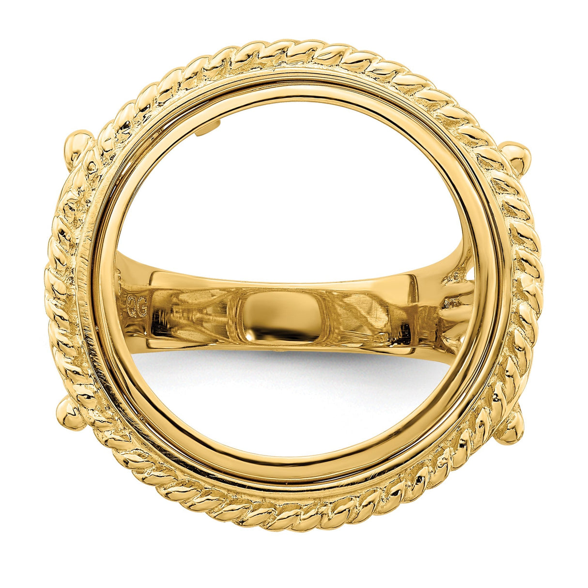 18 mm 14k Yellow Gold coin bezel for 17.8 mm Coin — additional image