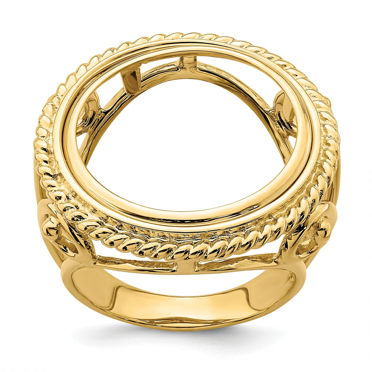 18 mm 14k Yellow Gold coin bezel for 17.8 mm Coin — additional image