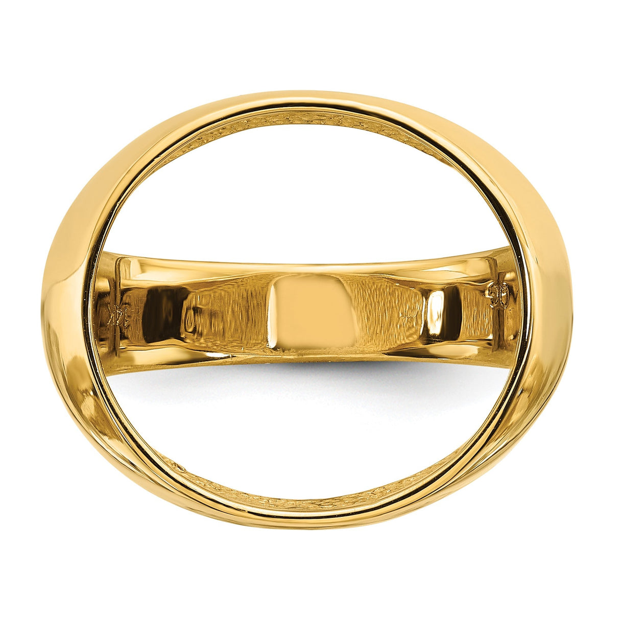 18 mm 14k Yellow Gold coin bezel for 17.8 mm Coin — additional image