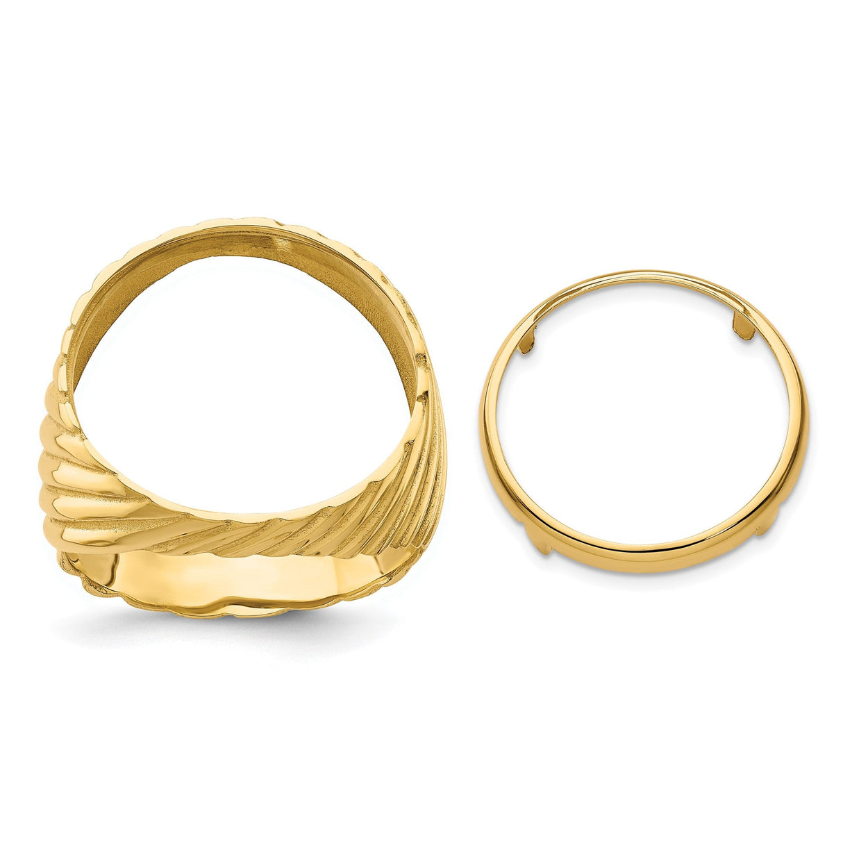 18 mm 14k Yellow Gold coin bezel for 17.8 mm Coin