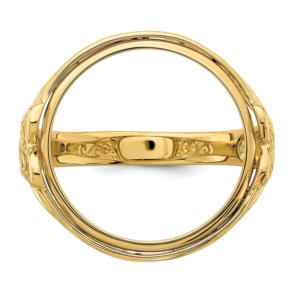 18 mm 14k Yellow Gold coin bezel for 17.8 mm Coin — additional image