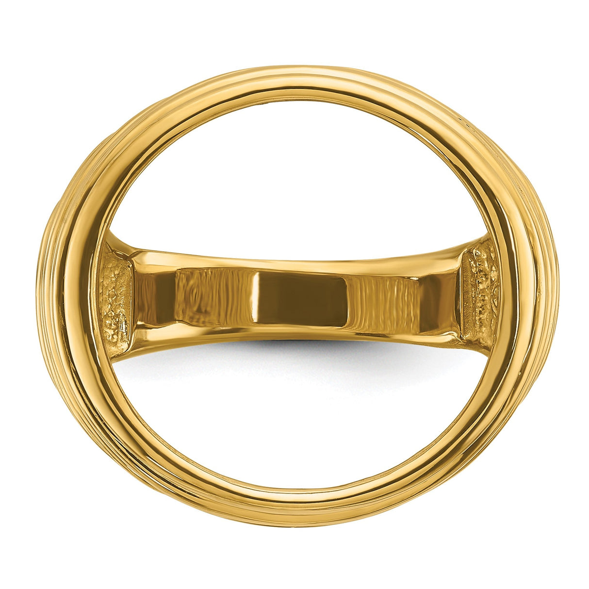 18 mm 14k Yellow Gold coin bezel for 17.8 mm Coin — additional image