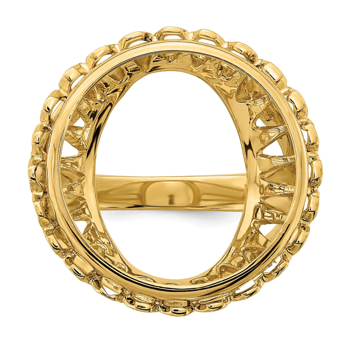 18 mm 14k Yellow Gold coin bezel for 17.8 mm Coin — additional image