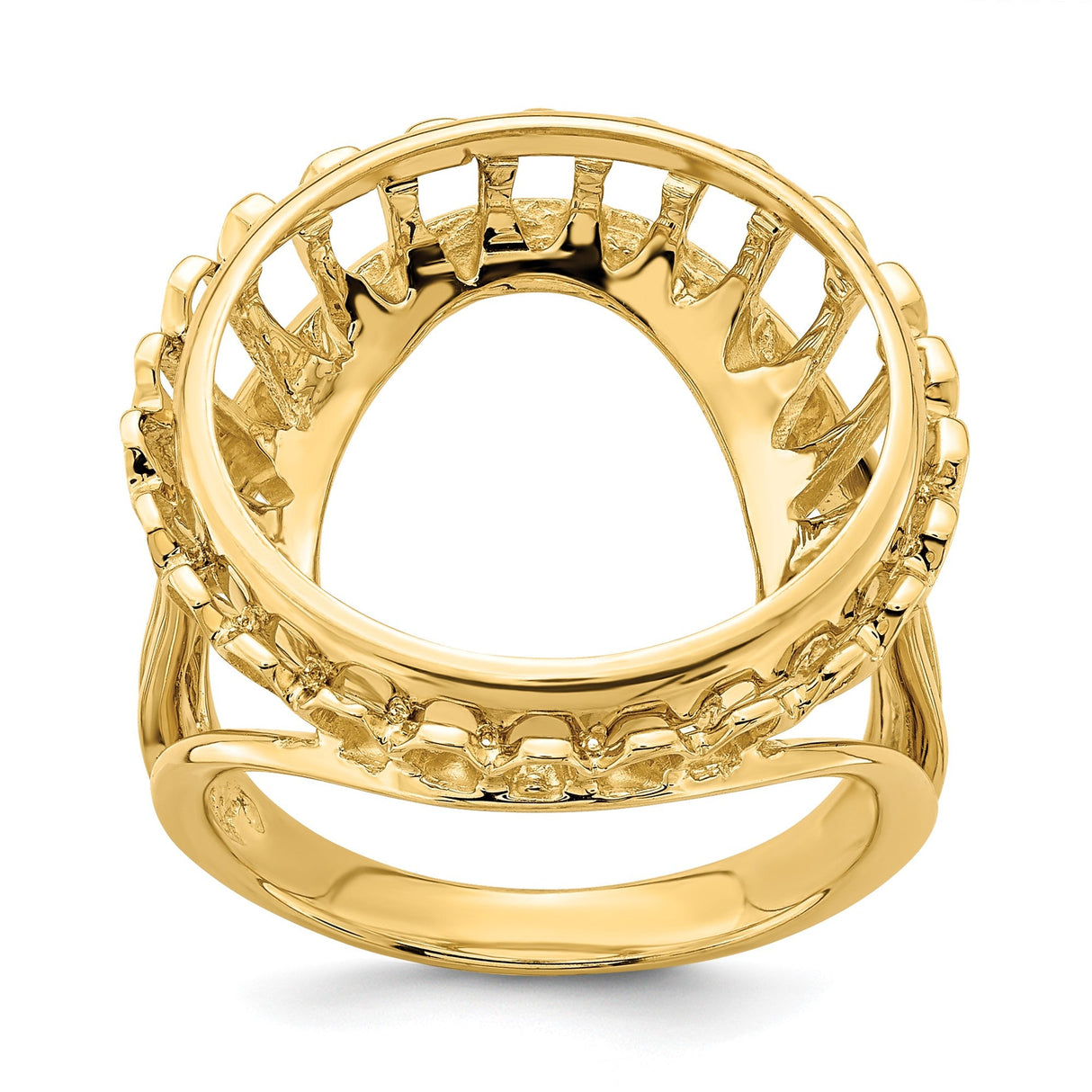 18 mm 14k Yellow Gold coin bezel for 17.8 mm Coin — additional image