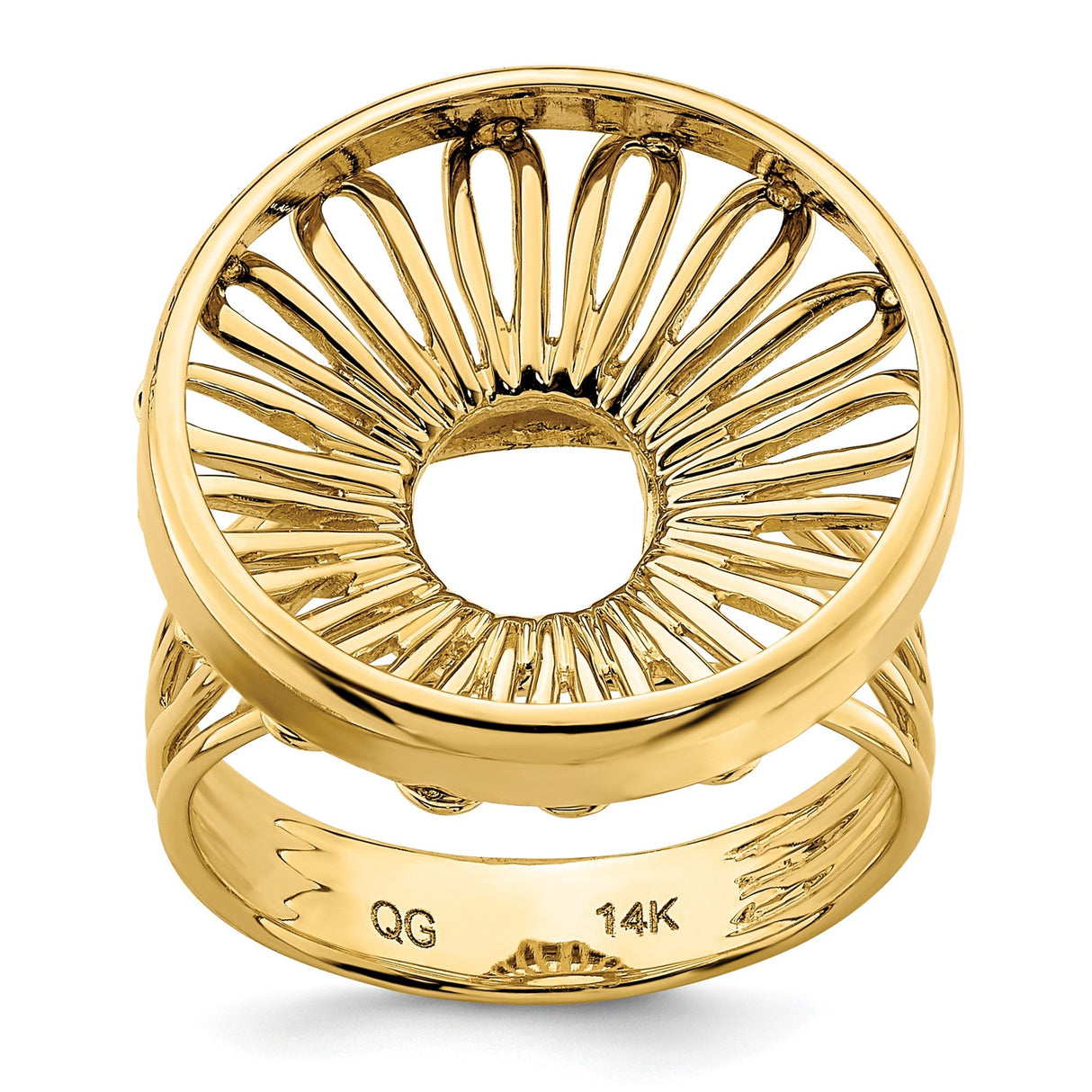 18 mm 14k Yellow Gold coin bezel for 17.8 mm Coin — additional image