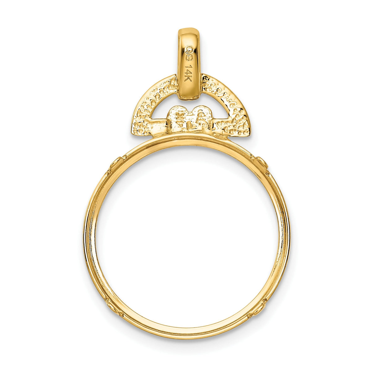 18 mm 14k Yellow Gold coin bezel for 18 mm Coin — additional image