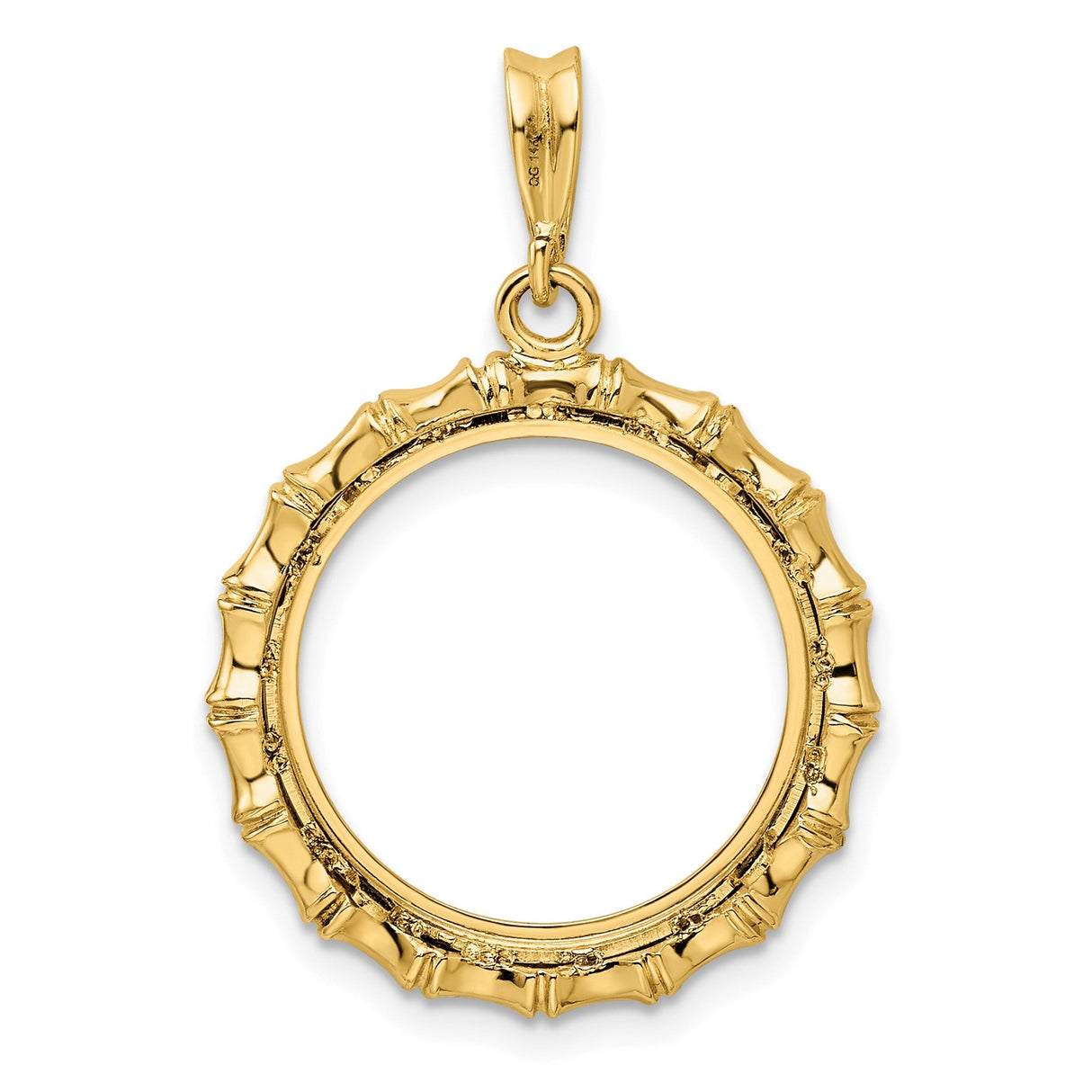 18 mm 14k Yellow Gold coin bezel for 18 mm Coin — additional image