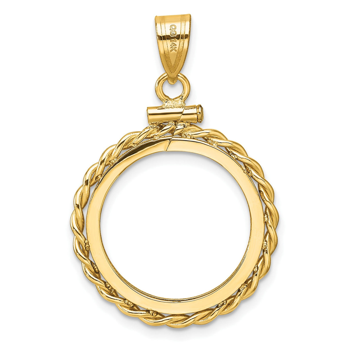 18 mm 14k Yellow Gold coin bezel for 18 mm Coin — additional image