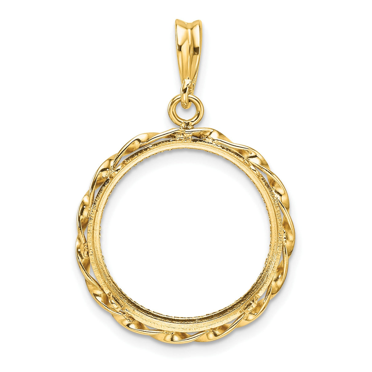 18 mm 14k Yellow Gold coin bezel for 18 mm Coin — additional image
