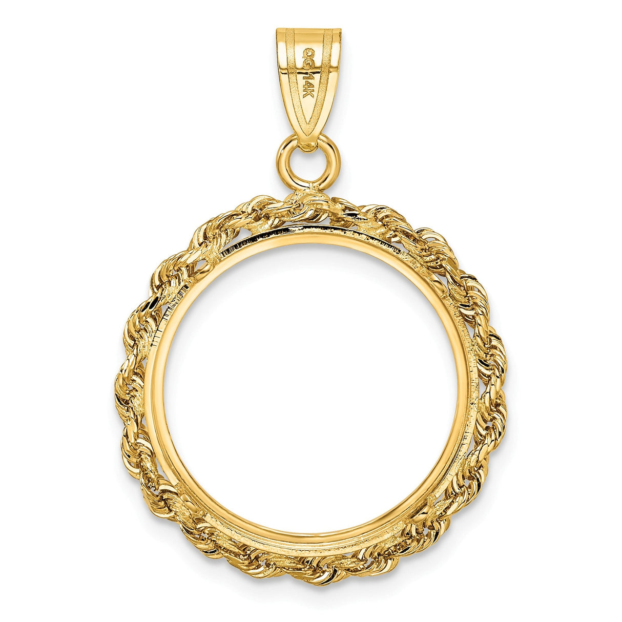 18 mm 14k Yellow Gold coin bezel for 18 mm Coin — additional image
