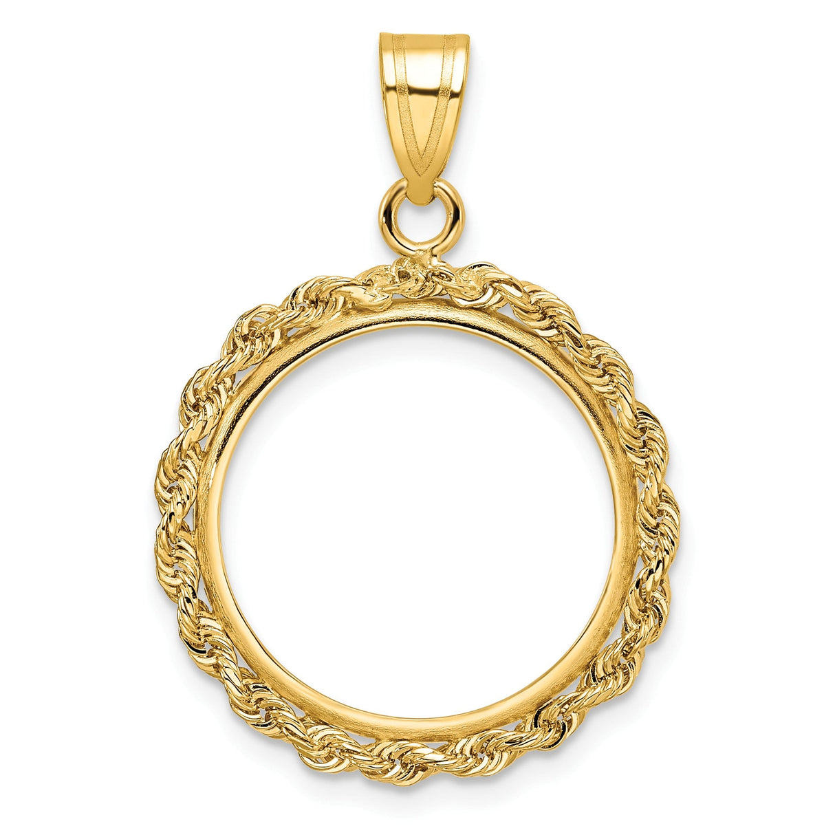 18 mm 14k Yellow Gold coin bezel for 18 mm Coin