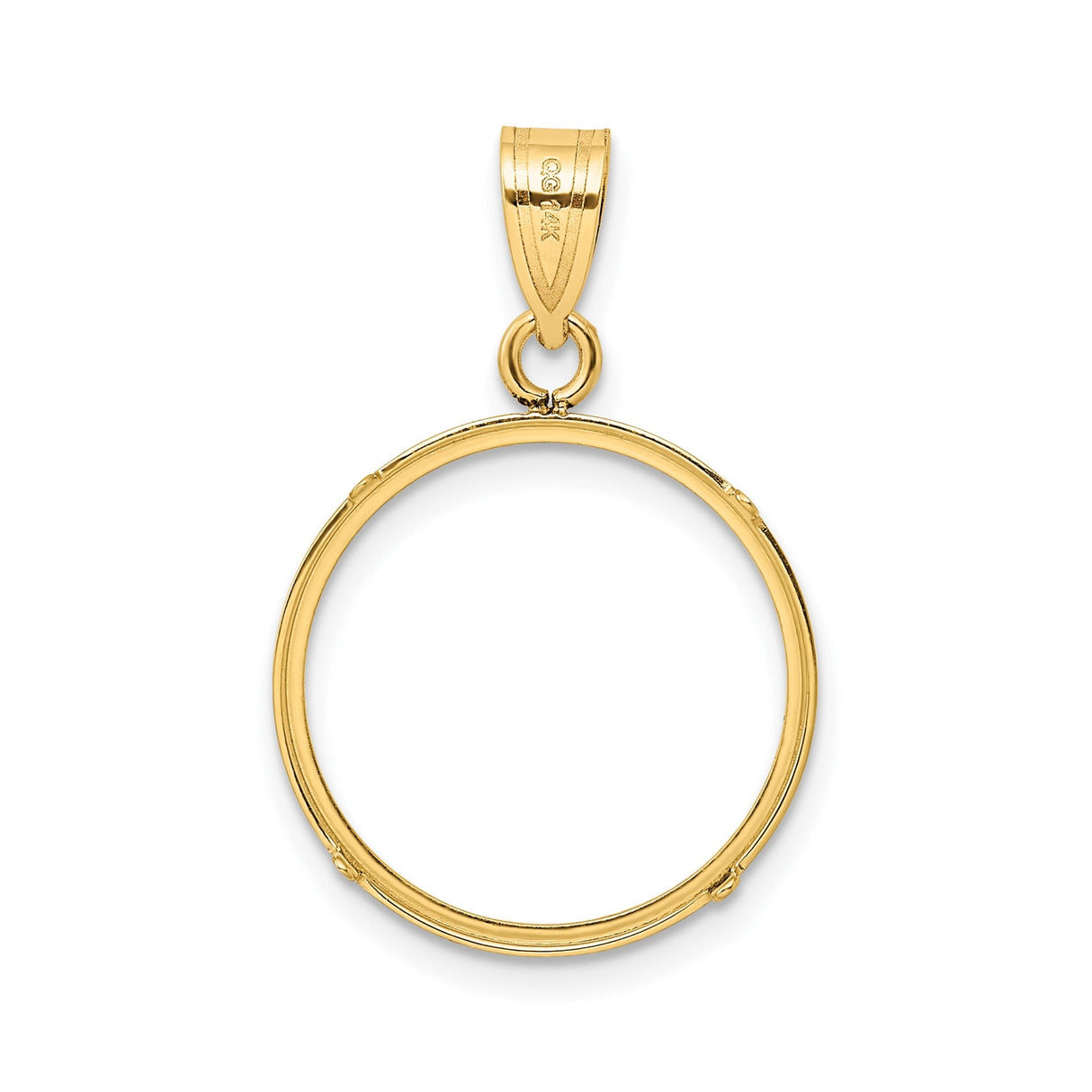 18 mm 14k Yellow Gold coin bezel for 18 mm Coin — additional image