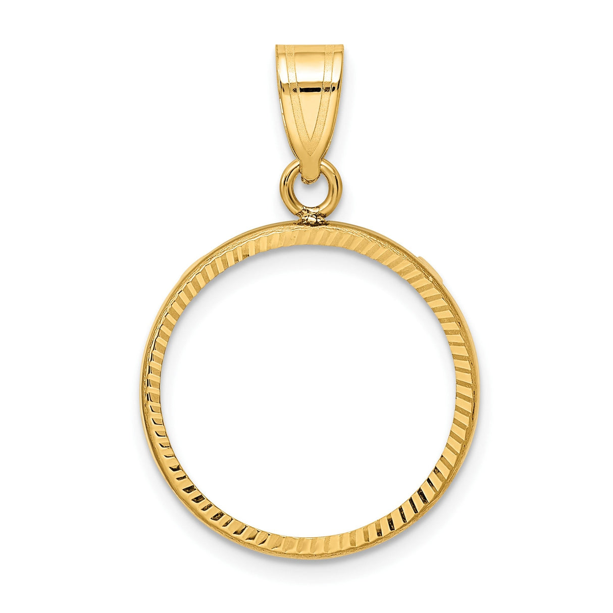 18 mm 14k Yellow Gold coin bezel for 18 mm Coin