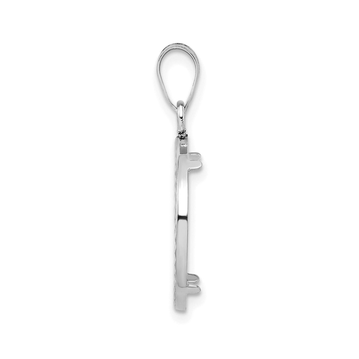 18 mm 14k White Gold coin bezel for 18 mm Coin — alternate view