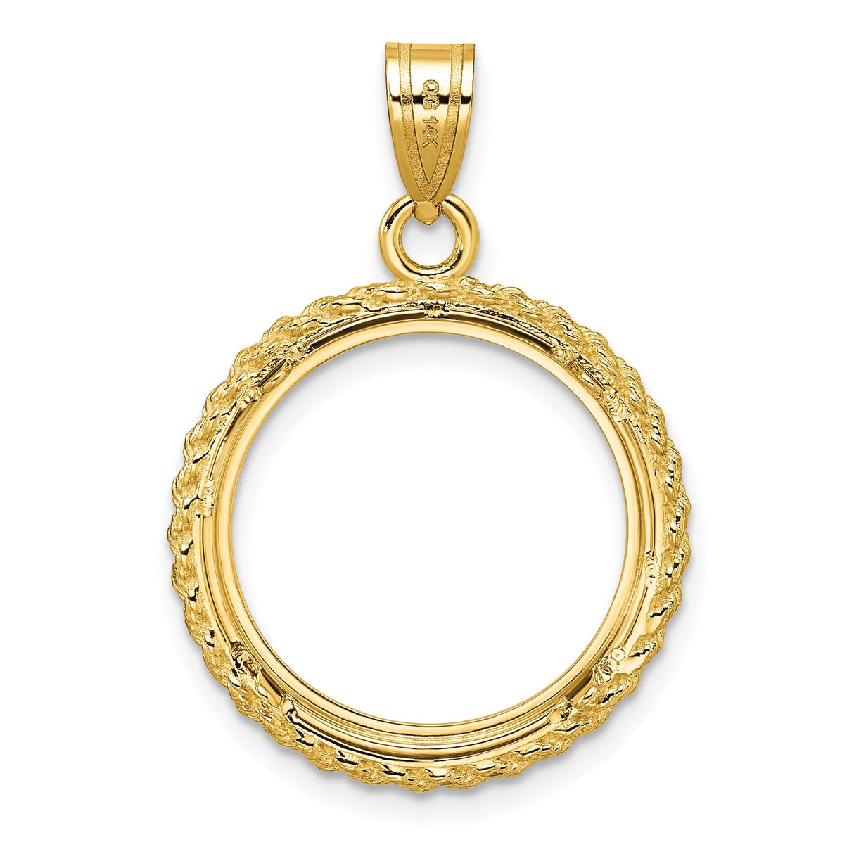 18 mm 14k Yellow Gold coin bezel for 18 mm Coin — additional image