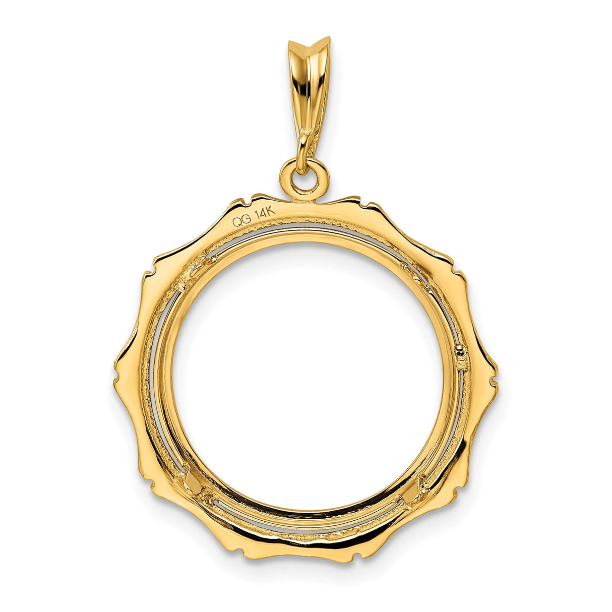 18 mm 14k Yellow Gold coin bezel for 18 mm Coin — additional image