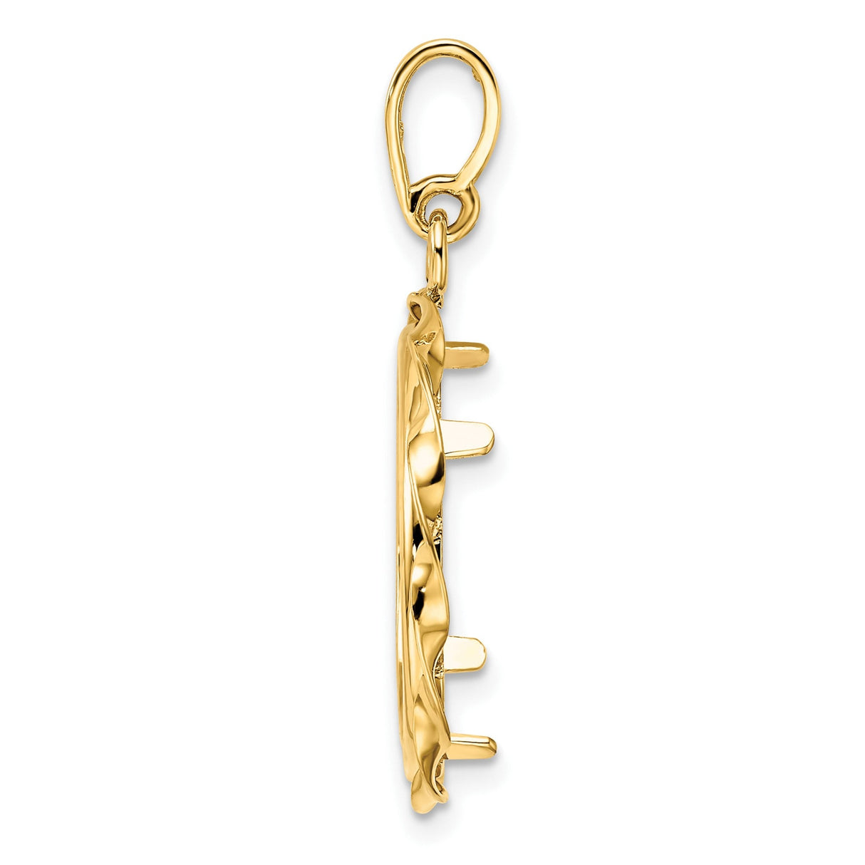 18 mm 14k Yellow Gold coin bezel for 18 mm Coin — alternate view