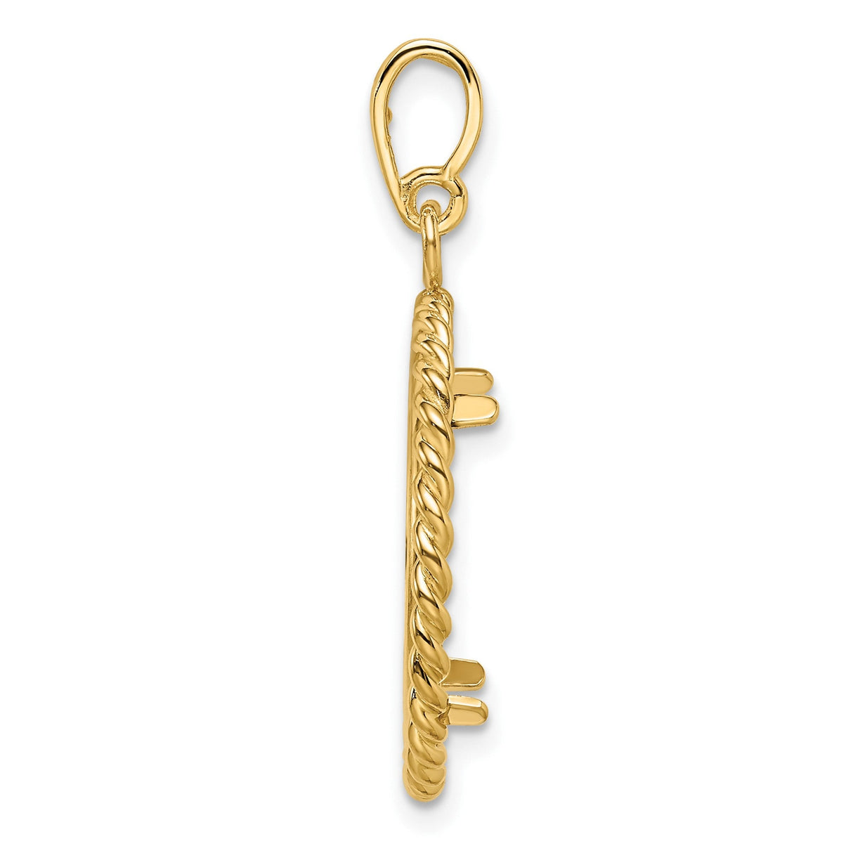 18 mm 14k Yellow Gold coin bezel for 18 mm Coin — alternate view