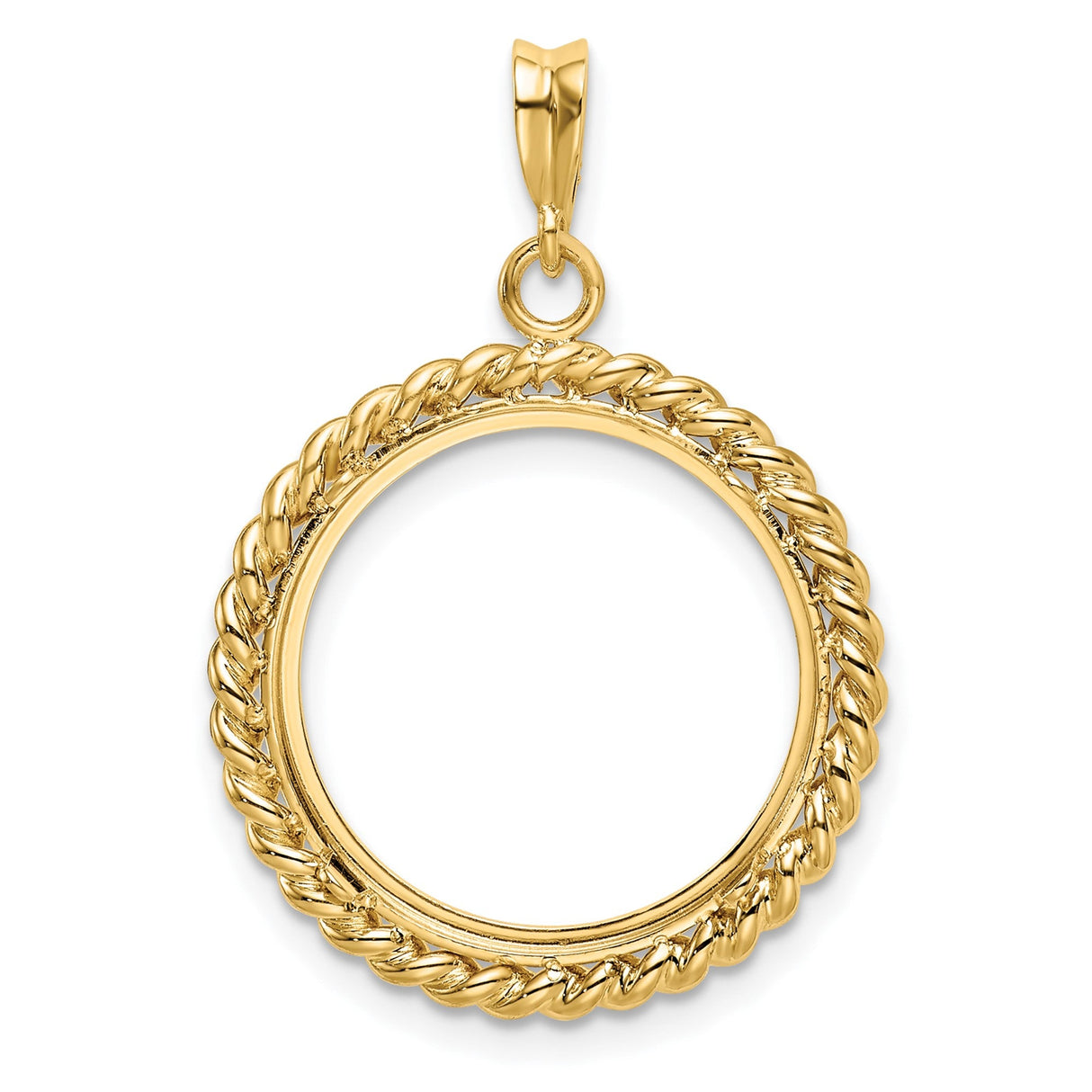 18 mm 14k Yellow Gold coin bezel for 18 mm Coin — additional image