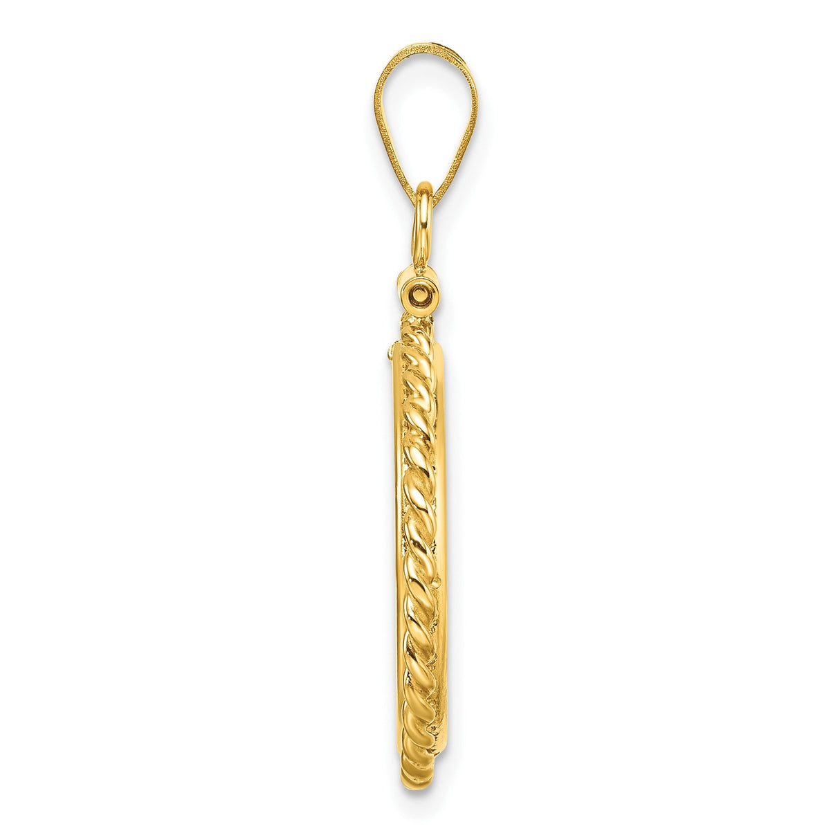 18 mm 14k Yellow Gold coin bezel for 18 mm Coin — alternate view