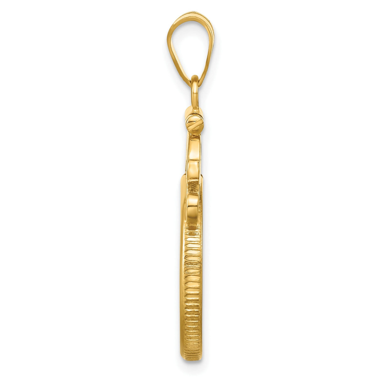 18 mm 14k Yellow Gold coin bezel for 18 mm Coin — alternate view