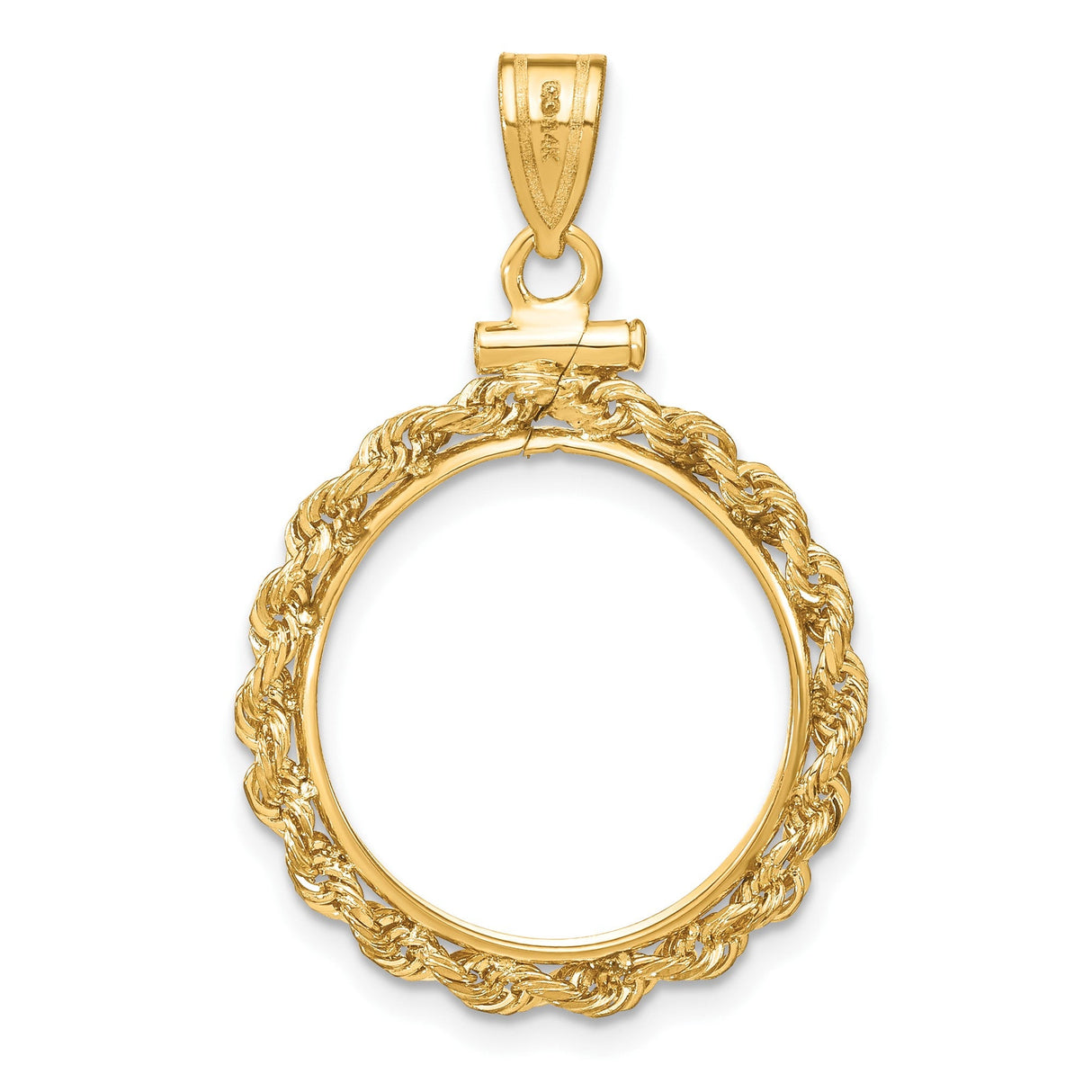 18 mm 14k Yellow Gold coin bezel for 18 mm Coin — additional image