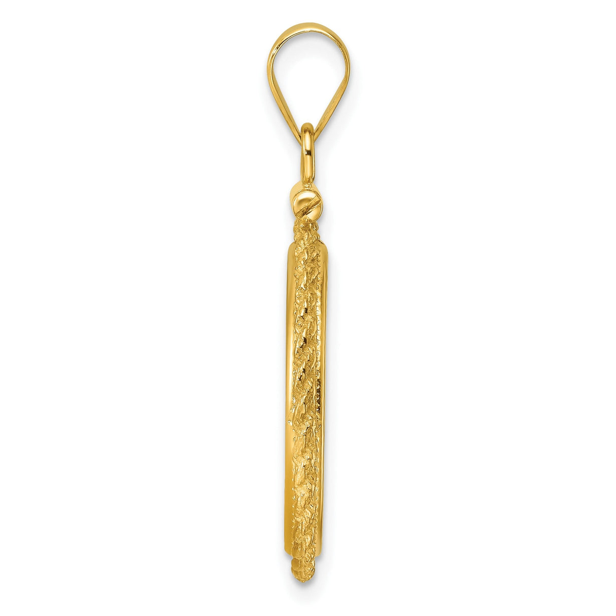 18 mm 14k Yellow Gold coin bezel for 18 mm Coin — alternate view