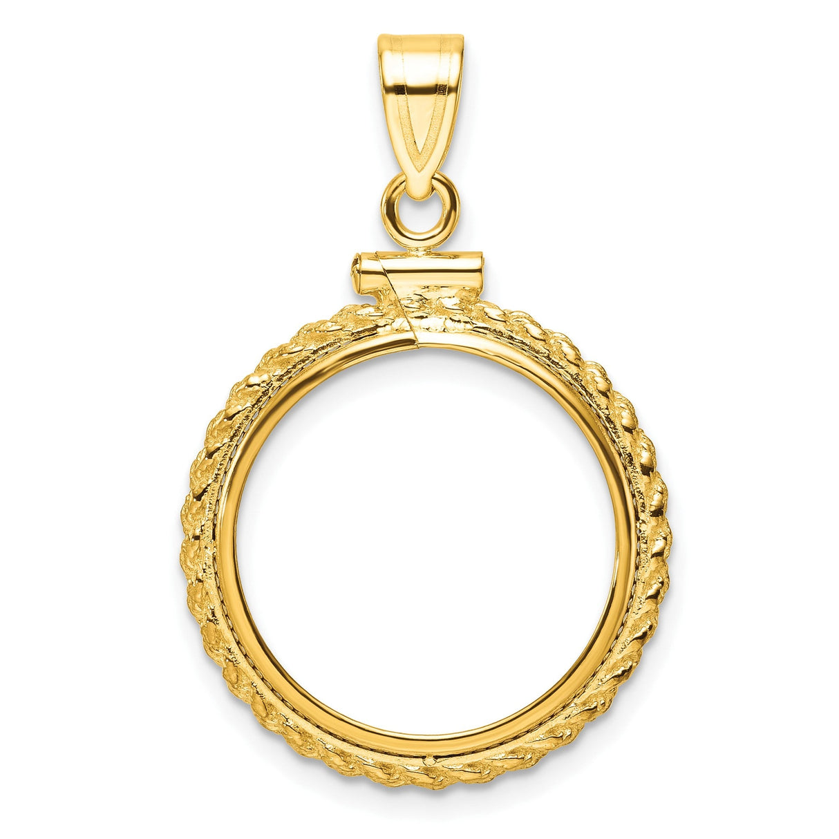 18 mm 14k Yellow Gold coin bezel for 18 mm Coin