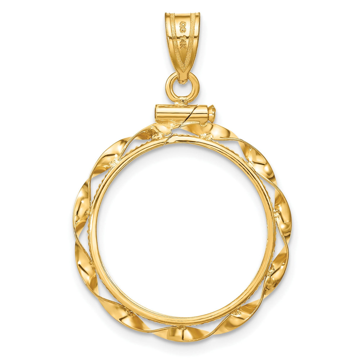 18 mm 14k Yellow Gold coin bezel for 18 mm Coin — additional image