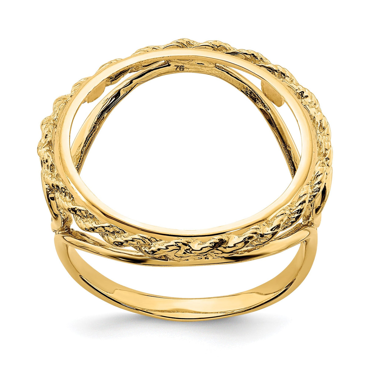 18 mm 14k Yellow Gold coin bezel for 18 mm Coin — additional image