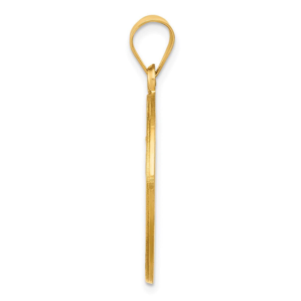 18k Yellow Gold Saint Christopher Medal Pendant, Travel Protection Religious Charm