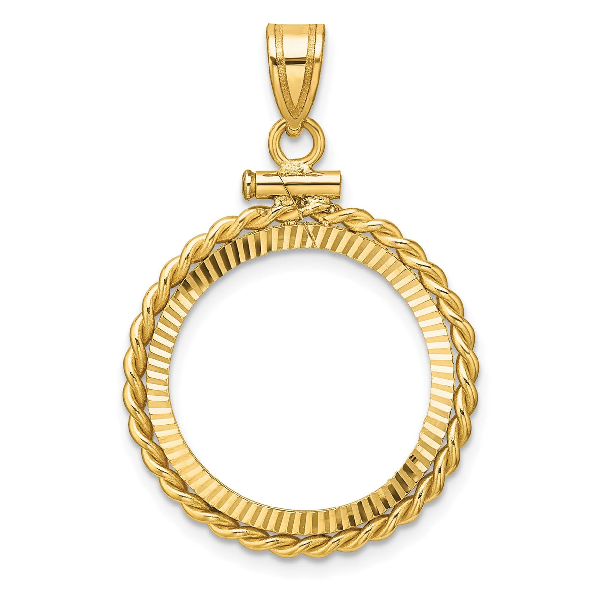 19 mm 14k Yellow Gold coin bezel for 19 mm Coin