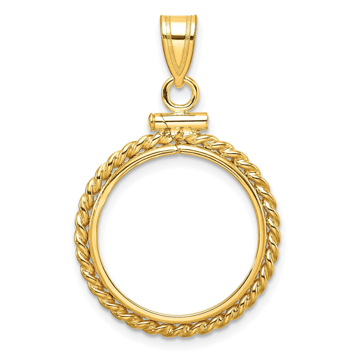 19 mm 14k Yellow Gold coin bezel for 19 mm Coin
