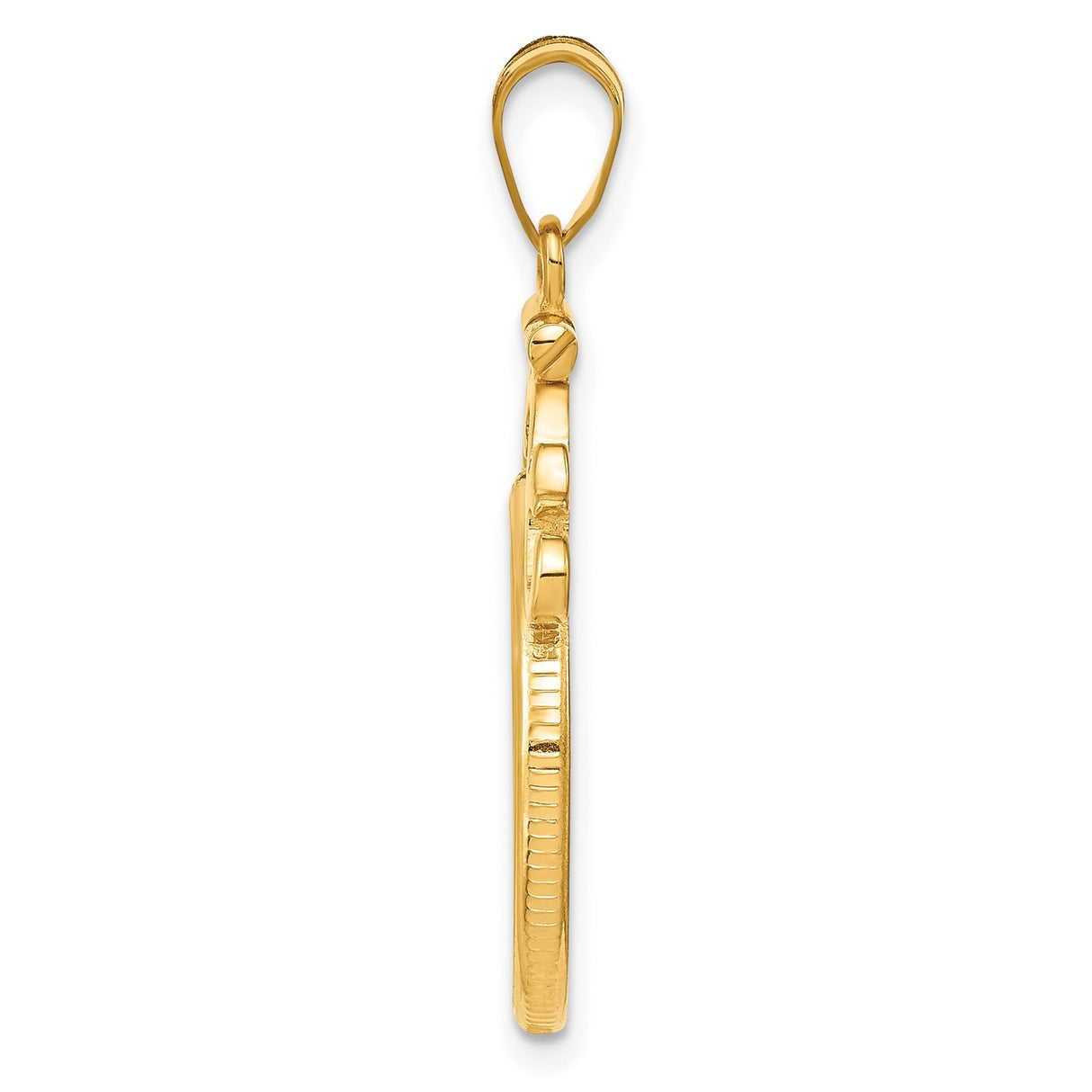 19 mm 14k Yellow Gold coin bezel for 19 mm Coin — alternate view
