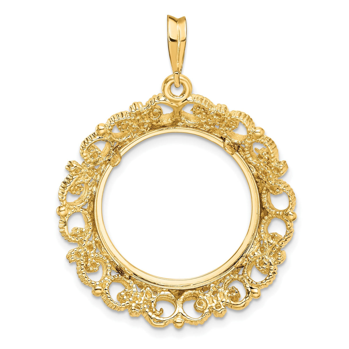 20 mm 14k Yellow Gold coin bezel for 19.5 mm Coin — additional image