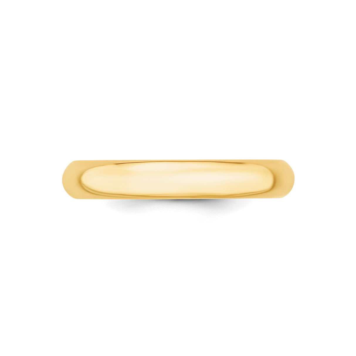 10k Yellow Gold Comfort Fit, Lightweight wedding band ring alternate angle