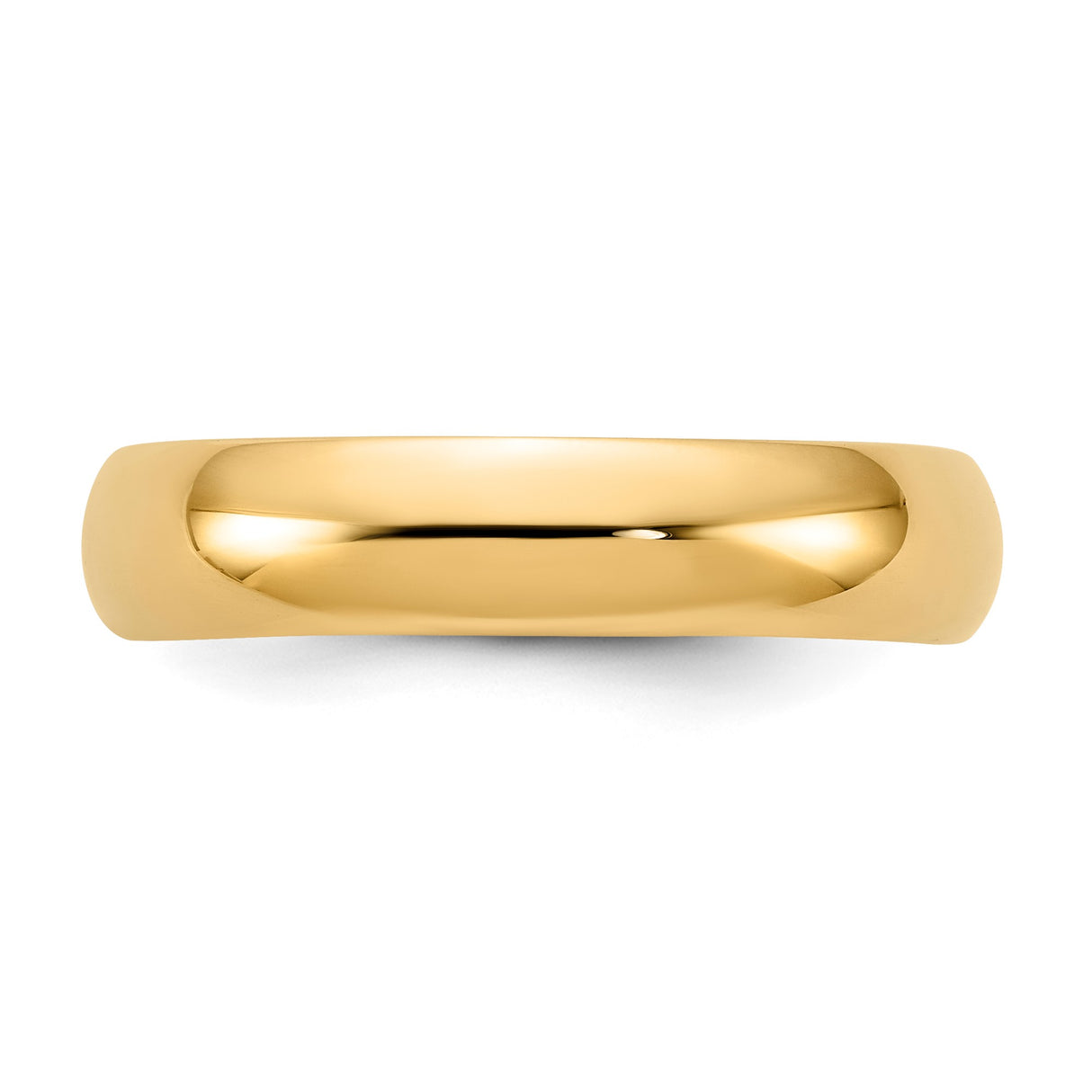 10k Yellow Gold Comfort Fit, Lightweight wedding band ring detail view