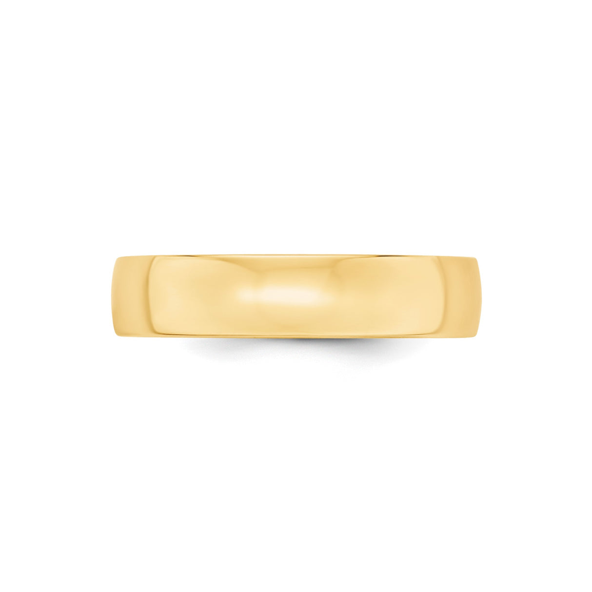 10k Yellow Gold Comfort Fit, Lightweight wedding band ring alternate angle
