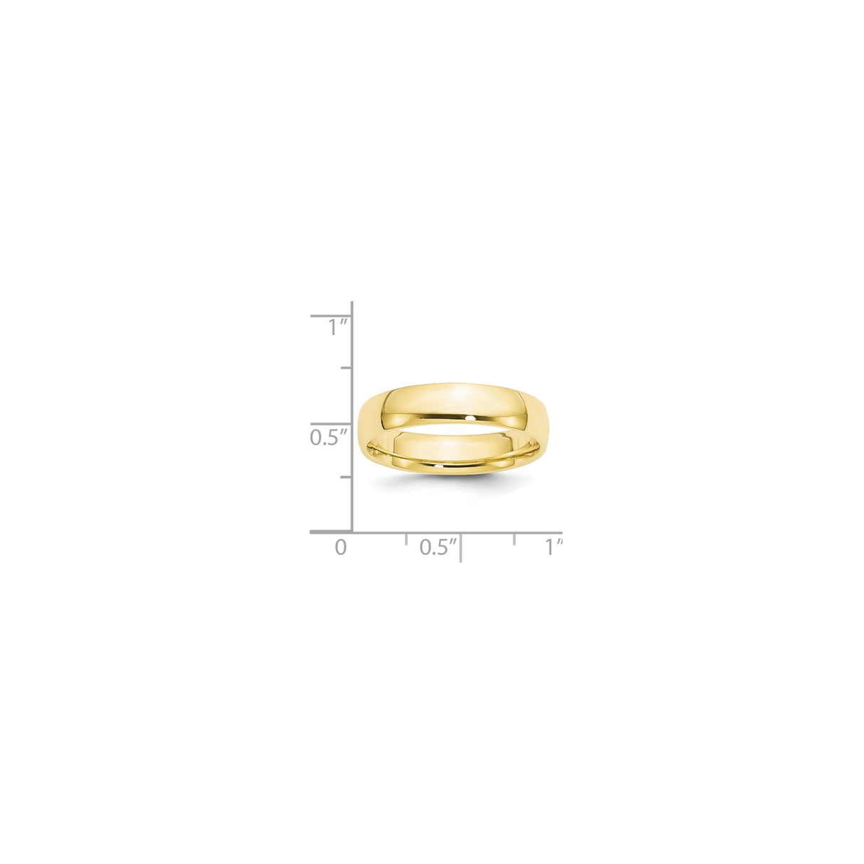 10k Yellow Gold Comfort Fit, Lightweight wedding band ring shown for scale